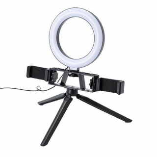 Selfie LED lámpa ajándék tripod állvánnyal, kábelbe épített távirányítóval - MS-811