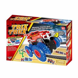 Trix Trux Monster Trucks trükkös autópálya két autóval