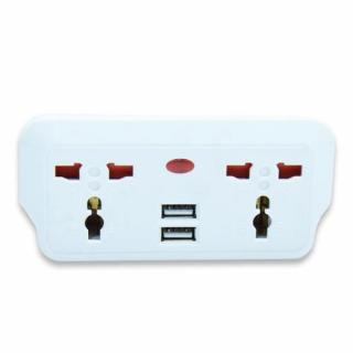 Univerzális hálózati átalakító és elosztó - utazó adapter, dugvilla - USB-vel - MS-724