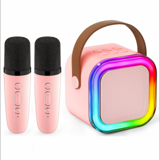Vezeték nélküli mini karaoke szett, 2 mikrofonnal - K12
