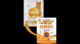 IAMS Advanced Nutrition szőrcsomó elleni száraz táp felnőtt macskáknak friss csirkével 800g