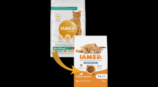 IAMS Advanced Nutrition zsírszegény macskatáp elhízásra hajlamos és sterilizált macskáknak friss csirkével 10Kg