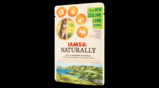 IAMS Naturally nedves táp felnőtt macskáknak új-zélandi báránnyal szaftban 85g