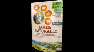 IAMS Naturally nedves táp idős macskáknak új-zélandi báránnyal szaftban 85g