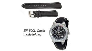 EF-500L Casio fekete bőrszíj