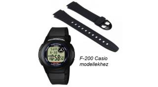 F-200 Casio fekete műanyag szíj