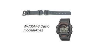 W-735H-8 Casio szürke műanyag szíj