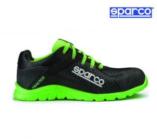 Sparco Practice munkavédelmi cipő S1P (fekete-fluozöld)
