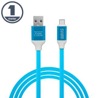 Adatkábel - USB Type-C szilikon bevonat 1 m, 2A - 55436