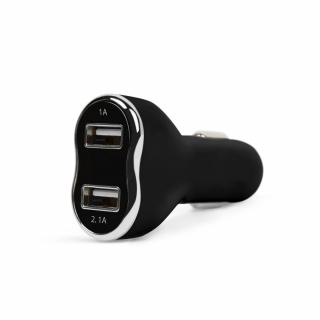 Autós szivargyújtó adapter 2xUSB - fekete - 55054BK