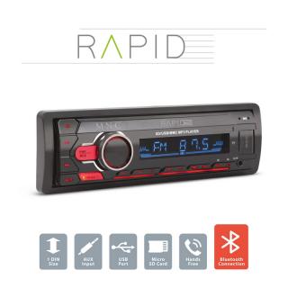 Fejegység  Rapid  - 1 DIN - 4x50 W - BT - MP3 - AUX - SD - USB