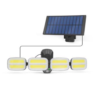 Mozgásérzékelős szolár reflektor - kábeles szolár egységgel - 8 COB LED