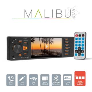 Multimédiás fejegység  Malibu Star  - 1 DIN - 4x50 W - BT - MP3 - AUX-SD-USB