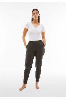 BLACK® Fekete magas derekú műbőr nadrág Méret: XL