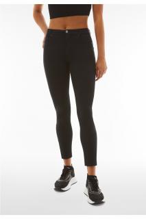 BLACK® Fekete normál derekú skinny nadrág Méret: M