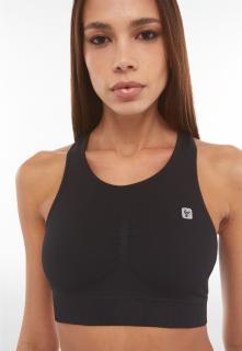 FREDDY fekete seamless sportmelltartó keresztezett vállpánttal Méret: M/L