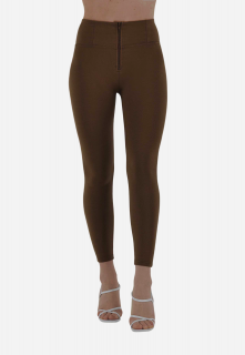WR.UP® 7/8 Barna magas derekú pamut nadrág Méret: XXS