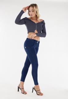 WR.UP® 7/8 Sötétkék farmer kék varrással, superskinny Méret: XL