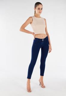 WR.UP® 7/8 Sötétkék farmer sárga varrással, superskinny Méret: XL