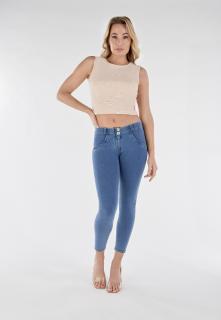 WR.UP® 7/8 Világoskék farmer sárga varrással, superskinny Méret: L
