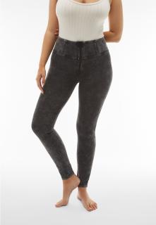 WR.UP® Fekete koptatott magas derekú farmer Méret: XS