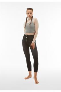 WR.UP® SNUG 7/8 Fekete magas derekú farmer gombokkal Méret: L