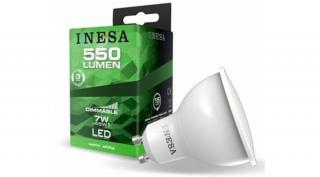 Inesa GU10 tej burás LED égő melegfehér 7W 495 lumen