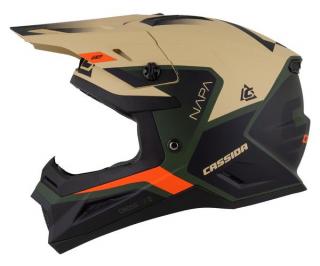 Cassida Cross Cup 2 Napa sand/green/orange/matt black S cross bukósisak