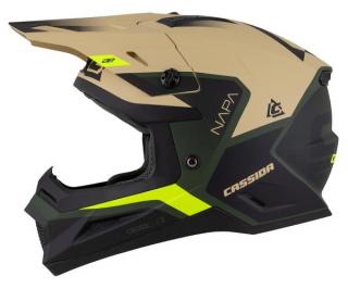 Cassida Cross Cup 2 Napa sand/green/yellow/matt black M cross bukósisak