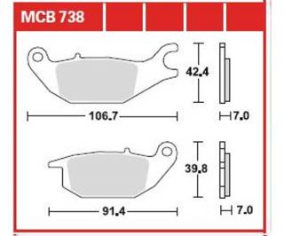 Fékbetét TRW Lucas MCB738 /FDB2143