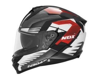 Nox N304 S Carver matt fehér/piros/fekete XXL zárt napszemüveges bukósisak