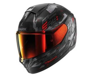 Shark Ridill 2 Molokai szürke-piros M zárt motoros bukósisak