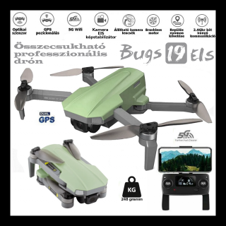 MJX Bugs 19EIS brushless motoros, GPS drón 25 perc repülési idő, 5G 2,5K. WIFI FPV dönthető kamerával.