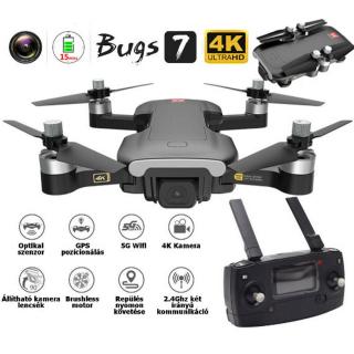 MJX Bugs 7, összecsukható kivitel, 4K 8MP. élőképes kamera, Brushless motor, GPS, optikai szenzor