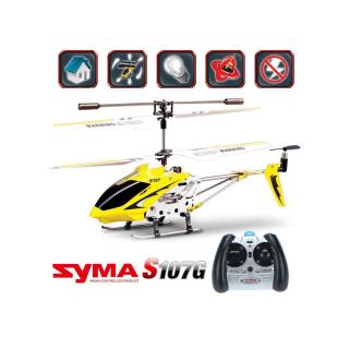 SYMA S107G 3,5 csatornás, fémvázas, klasszikus  dizájnra épülő giroszkopós, koaxrotoros, helikopter