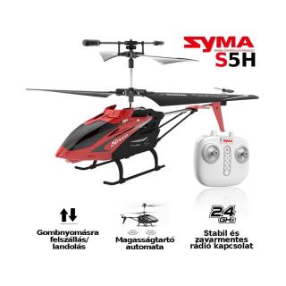 SYMA S5H (HOVER) 3,5 csatornás giroszkópos mikróhelikopter 2.4GHz.-es zavarmentes rádióval, automata magasság és fel-le szálló funkcióval.