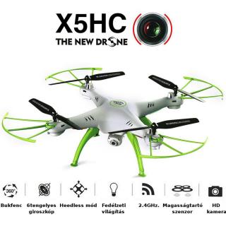 SYMA X5HC Phantom mini 4CH+ 6-tengelyes giroszkóp+HD CAM +2,4GHz (LCD) +barometrikus szenzor