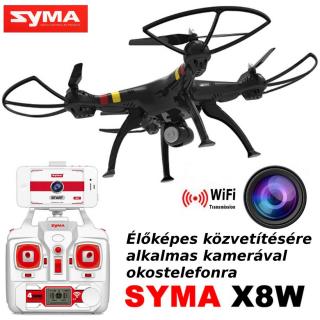 SYMA X8W Venture 4CH+ 6-tengelyes giroszkóp+FPV CAM +2,4GHz (LCD) digitális kijelző