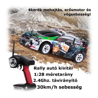 WLtoys K989 1:28 méretarányú rally pálya autó, 4WD összkerék (proporcionális vezérléssel) 30km/h.