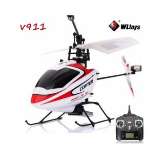 WLTOYS V911 4 csatornás mini helikopter 2 db teljes értékű szervóval és 2.4Ghz-es távirányítóval, LCD kijelzővel