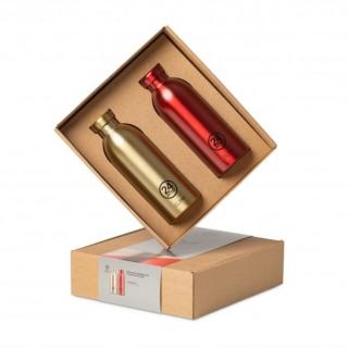 24 Bottles - Glam termosz szett Fire Red  Sparkling Gold