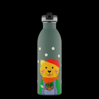 24Bottles Kids Urban 500ml rozsdamentes acél kulacs Smart Cat