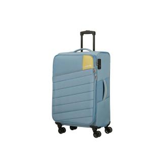 American Tourister Powertrip Spinner 67cm Közepes Bőrönd - Grey
