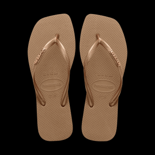 Havaianas Square Logo Metallic Rose Gold/Rose Gold Papucs