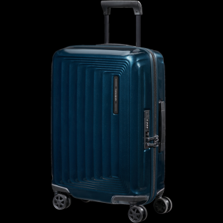 Samsonite Nuon Bővíthető Kabin Bőrönd 55cm Metallic Dark Blue