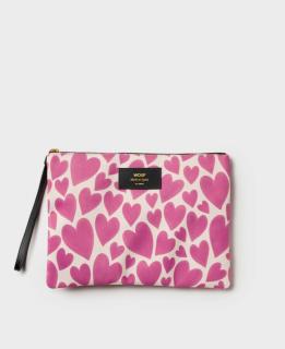 Wouf Pink Love XL Pouch Bag
