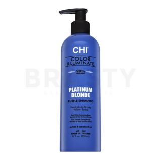 CHI Color Illuminate Platinum Blonde Purple Shampoo ragyogó sampon platinaszőke és ősz hajra 355 ml