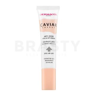 Dermacol Caviar Energy Anti-Aging Eye & Lip Cream Feszesítő szilárdító krém A szem és az ajkak körüli bőr sűrűségének helyreállítása 15 ml