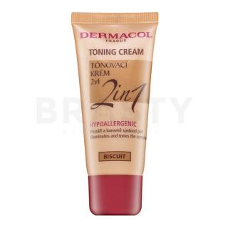 Dermacol Toning Cream 2in1 tonizáló és hidratáló emulziók tónusegyesítő Biscuit 30 ml