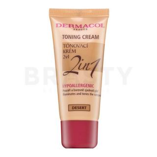 Dermacol Toning Cream 2in1 tonizáló és hidratáló emulziók tónusegyesítő Desert 30 ml